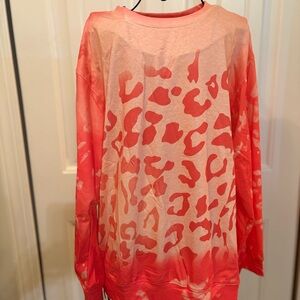 Pink Leopard Print Sweatshirt